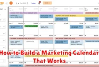 How to Build a Marketing Calendar That Works